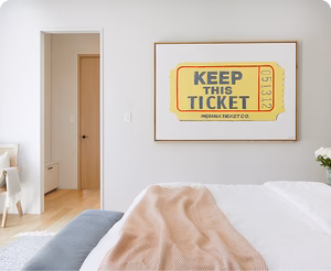 Keep This Ticket Framed Art